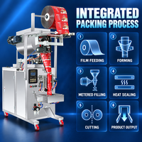 Machine de remplissage et de scellage de pâtes liquides avec trémie mélangeuse pour la production de sachets d'huile de piment, de sauce tomate, de miel et de pâte d'ail