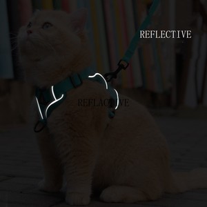Breathable air Mesh Adjustable Reflective <strong>Cat</strong> <strong>Harness</strong> and Leash Set <strong>Cat</strong> <strong>Harness</strong> Set <strong>Cat</strong> Leash and <strong>Harness</strong> - Product Image 4