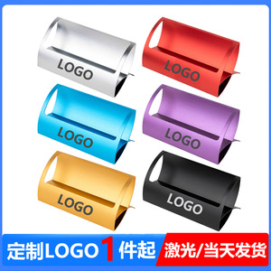 Metal Business Card Holder 4.3x10cm Aluminum Alloy Single Layer Red Office Use - Product Image 5