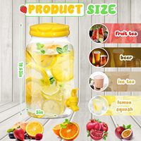 Distributeur de boissons en plastique gris de 3,8 L (1 gallon) avec robinet, transparent, idéal pour les fêtes, la limonade et les jus d'été