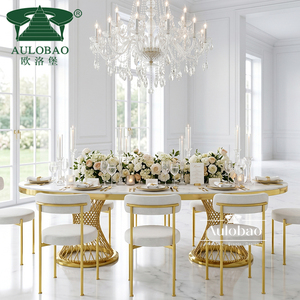 Elegant Events Furniture White Iron Metal Wedding <b>Party</b> Dining <b>Tables</b> and Chairs - Product Image 2
