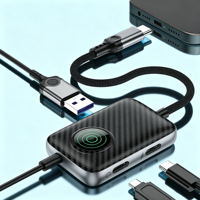 Adaptor USB C OTG 3 in 1 Pengisian Daya Audio dengan pengisian daya 60W untuk Live Streaming, Gaming, Kamera & Transmisi Data