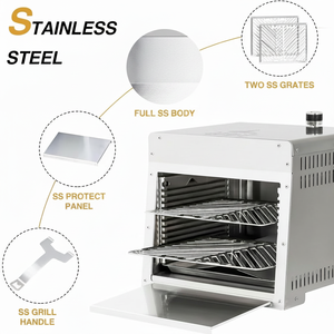 Asador de Gas Infrarrojo Moderno de Acero Inoxidable a 1500 Grados para Carne y Bistec, con Dispositivo de Seguridad de Depleción de Oxígeno, Portátil para Camping SRGG2 - Product Image 5