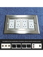 Boîtier de surface encastré en acier inoxydable à double porte, 12 prises, 5 ports réseau, FP1-230