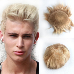 Parrucchino da uomo in <span class=keywords><strong>capelli</strong></span> indiani Remy lisci, con <span class=keywords><strong>base</strong></span> in pizzo e PU, lunghezza <span class=keywords><strong>6</strong></span> pollici, densità 100%-130%, contorno CC - Ingrosso Qingdao Modern - Product Image 6