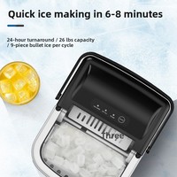 Mini machine à glaçons en acier inoxydable de 12 litres, modèle BH-14, pour la maison et les dortoirs étudiants, fabrique des glaçons pilés et des cubes de glace