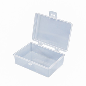 Boîte de rangement carrée transparente en plastique, 9,5 cm x 9,5 cm x 3,5 cm, avec couvercle, pour organiser les bijoux, matériau PP écologique - Product Image 4