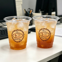 Gobelets en plastique PET biodégradables en gros pour usine, gobelets jetables personnalisables avec logo pour boissons froides, idéaux pour les fêtes, la restauration et les événements