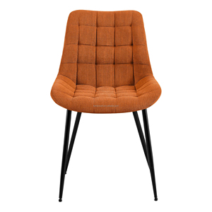<span class=keywords><strong>Chaise</strong></span> de salle à manger moderne et confortable en <span class=keywords><strong>tissu</strong></span> <span class=keywords><strong>jaune</strong></span> avec pieds en métal - Product Image 2