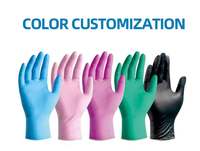 Fabricant de gants en nitrile jetables personnalisés sans poudre, prix de gros, gants cosmétiques en nitrile pour salon de beauté et tatouage