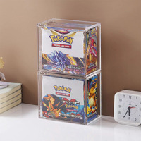 Zhongda Offre Spéciale acrylique étui pour Booster Pack boîte Protection UV clair magnétique vitrine boîte pour Booster boîtes