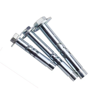 M16 M20 ASTM A325 A307 GR2 GR5 Acier au carbone galvanisé Revêtement zingué bleu Douille à tête hexagonale Boulon d'ancrage