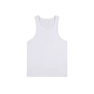 Gilet de fitness sans manches de couleur unie 315g pour hommes T-shirt de couche de base, coupe de compression, débardeur athlétique à coupe musclée - Product Image 1