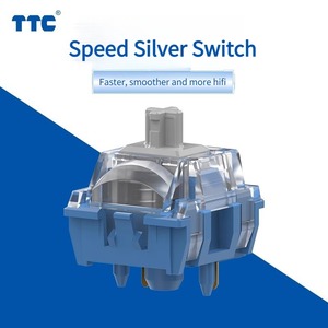 TTC <span class=keywords><strong>Speed</strong></span> <span class=keywords><strong>Silver</strong></span> <span class=keywords><strong>Switch</strong></span> Commutateur linéaire 5 broches en usine pré-lubrifié avec diffuseur RGB Hot Swap Hifi <span class=keywords><strong>Switch</strong></span> MX Type pour <span class=keywords><strong>clavier</strong></span> de jeu - Product Image 2