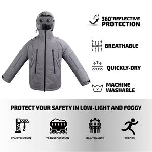 आरामदायक सर्दियों शरद ऋतु परावर्तक सुरक्षा पोशाक के साथ उच्च दृश्यता जैकेट - Product Image 3