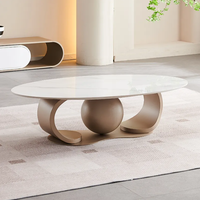 Table basse moderne en marbre, métal doré, acier inoxydable, table centrale pour canapé, meubles de salon