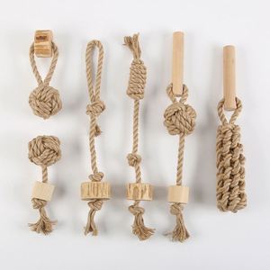 Jouets en corde pour chiens agressifs, jouets en chanvre tressés à la main pour l'entraînement, jouets interactifs pour la dentition des chiens, cordes de jeu robustes à tirer - Product Image 6