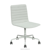 Chaises de bureau pivotantes en aluminium avec accoudoirs rotatifs, pieds et mécanismes hydrauliques à gaz - Design moderne et confortable pour le bureau
