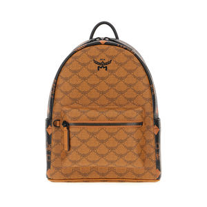 Sac à dos réalisé en cuir synthétique galet enduit caractérisé par un imprimé Laurel Visetos sur toute la surface-Cuir han - Product Image 1