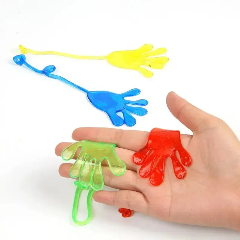 Mini gelée extensible multicolore d'adsorption de paume d'escalade murale Jouets pour enfants TPR Sticky Hands Jouets pour la fête