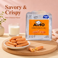 Bâtonnets de fromage 50g croustillants, faible teneur en sel, saveur œuf, collation savoureuse, sachet OEM ODM