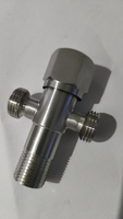 Vanne d'angle à haute pression 3/8 avec accessoire de cuisine pour robinet de corps en acier inoxydable à noyau en céramique