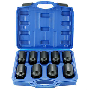 9-टुकड़ा 1/2 \ "ड्राइव मीट्रिक 6-पॉइंट सॉकेट CR-MO सेट 29 मिमी-38 मिमी गहरे प्रभाव सॉकेट-स्पिंडल एक्ल नट वाहन उपकरण के साथ - Product Image 1