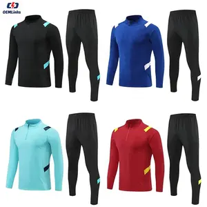 wholesale Football Jersey Latest Club Men's Long Sleeves Comfortable Breathable Soccer Jacket And Pants football SoccerTracksuit