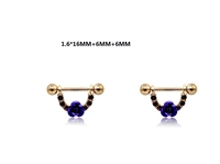 HGC 316L Acier Chirurgical Fileté Intérieurement Bijou d'Oreille Zircon CZ Étoile Barbell pour Nombril