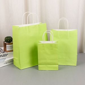 ถุงกระดาษคราฟท์สีน้ำตาล/ขาว สำหรับใส่เสื้อผ้า รองเท้า ของชำ - Product Image 6