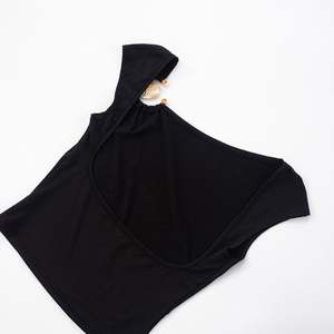 Hauts Courts Décontractés pour Femme, Sexy, Épaules Dénudées, Dos Nu, Couleur Unie et Design Asymétrique Tendance - Product Image 6