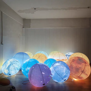 Modelo Inflable de Astronauta con Luz LED Personalizada, Modelo de Planeta <span class=keywords><strong>Lunar</strong></span>, Cohete Espacial, Decoración con Temática Espacial - Product Image 3