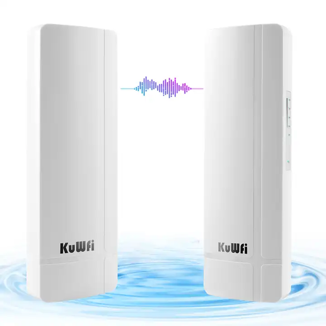 5KM KuWFi 5.8G 900Mbps Wireless Bridge Wifi Long Range Gigabit WAN Port Point to Point Wireless Bridge for Ip Camera