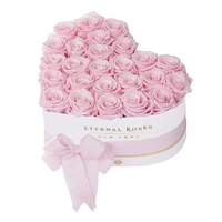 Forever Flower Conserved Roses Eternal Real Heart-Shape Box pour la Saint-Valentin et le cadeau de la fête des mères
