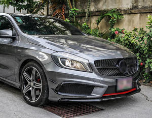 Inserto de parachoques delantero de fibra de carbono estilo <span class=keywords><strong>A45</strong></span>, labio de parachoques de coche para Mercedes Benz Clase A W176 A250 A260 <span class=keywords><strong>Amg</strong></span> <span class=keywords><strong>A45</strong></span> 2013-2015 - Product Image 2