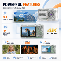 Le fabricant fournit un logo OEM personnalisé, un écran de 2,4 pouces avec autofocus, une enregistrement vidéo 4K 5MP, appareil photo numérique en gros.