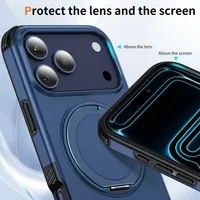 Coque de téléphone antichoc magnétique double couche Armor avec support anneau compatible pour iPhone 18 17 16 15 14 13 Pro Max