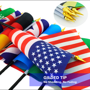 Drapeaux du monde à manivelle 14x21 20x28 30x45 en polyester, portables pour événements et Coupe du Monde - Product Image 3