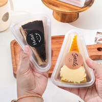 Boîte à gâteau triangulaire transparente de qualité alimentaire, conteneur jetable pour mousse et dessert, pour boulangerie, pâtisserie, emballage à emporter
