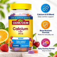 Gummies Calcium D3, Vitamine D3, Complément de Calcium, Nutrition Osseuse, Nutrition Quotidienne pour Adultes, Complément Alimentaire en Gummies, Fournisseurs OEM ODM