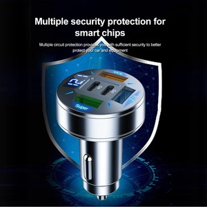 <span class=keywords><strong>Caricabatterie</strong></span> per Auto 250W con 5 Porte, Ricarica Rapida PD QC3.0 USB C, Adattatore con Indicatore di Tensione per iPhone <span class=keywords><strong>Samsung</strong></span> Huawei Xiaomi - Product Image 5