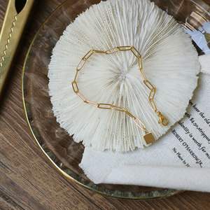 Pulsera y Brazaletes de Moda para Mujer, Personalizados, de Lujo, en Acero Inoxidable 316L, Chapados en Oro de 14k y 18k, Pulsera de Clip para Mujer - Product Image 1