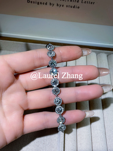 Romantique Plein Diamant Ange Ensemble Rond Bijoux Zircon Diamant Eau Diamant Ensemble dans Petit Collier Boîte Fête Cadeau De Noël - Product Image 5