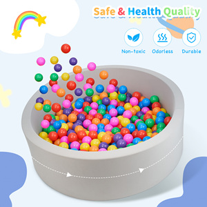 Grand tapis de jeu en forme de pomme pour piscine à balles, fermeture éclair lisse, nettoyage facile, pliable, design moderne pour les enfants de 5 à 7 ans - Product Image 2
