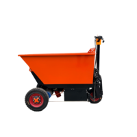 Chariot à benne basculante électrique à trois roues 1500W, châssis en fer, 120 x 68 cm, direction flexible, chariot de transport de matériaux