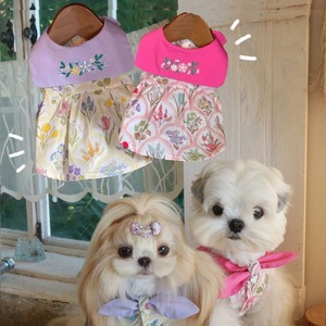 Vestido De Verão De Cão Por Atacado Para Cães Pequenos Vestido Floral Gato Maltês Bonito Roupas Minúsculas Pet Estilo Coreano - Product Image 3