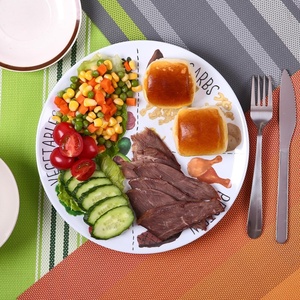 <span class=keywords><strong>Assiette</strong></span> ronde en mélamine personnalisée Bestwares BSCI SEDEX pour équilibrer les régimes alimentaires, alimentation saine, passe au lave-vaisselle - Product Image 3