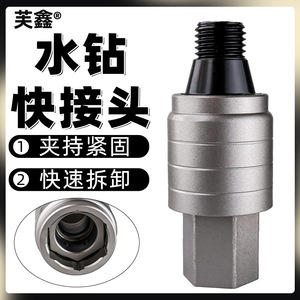 Adaptateur en alliage d'aluminium à filetage inversé pour perceuse à eau Fuxin, pour un montage et un démontage rapides - Product Image 5