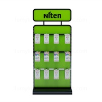 Expositor de Accesorios para Teléfonos Móviles, Soporte de Metal con Ganchos para Fundas de Teléfono y Cables, Organizador de Productos 3C para Tienda