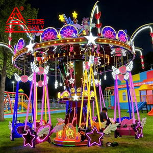 Equipo de Sillas Voladoras para Centro Comercial, Modelo Ángel para Parque Temático al Aire Libre, Giratorio, de 16 Asientos, de Lujo, de Fibra de Vidrio y Plástico Resistente - Product Image 3